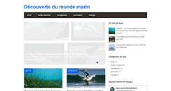 Desktop Screenshot of decouvertemondemarin.org